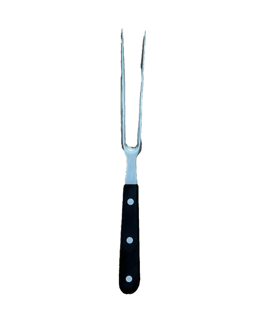 VTG Wüsthof Dreizack 10.5” Carving Fork Solingen Germany Rostfrei Red Sticker